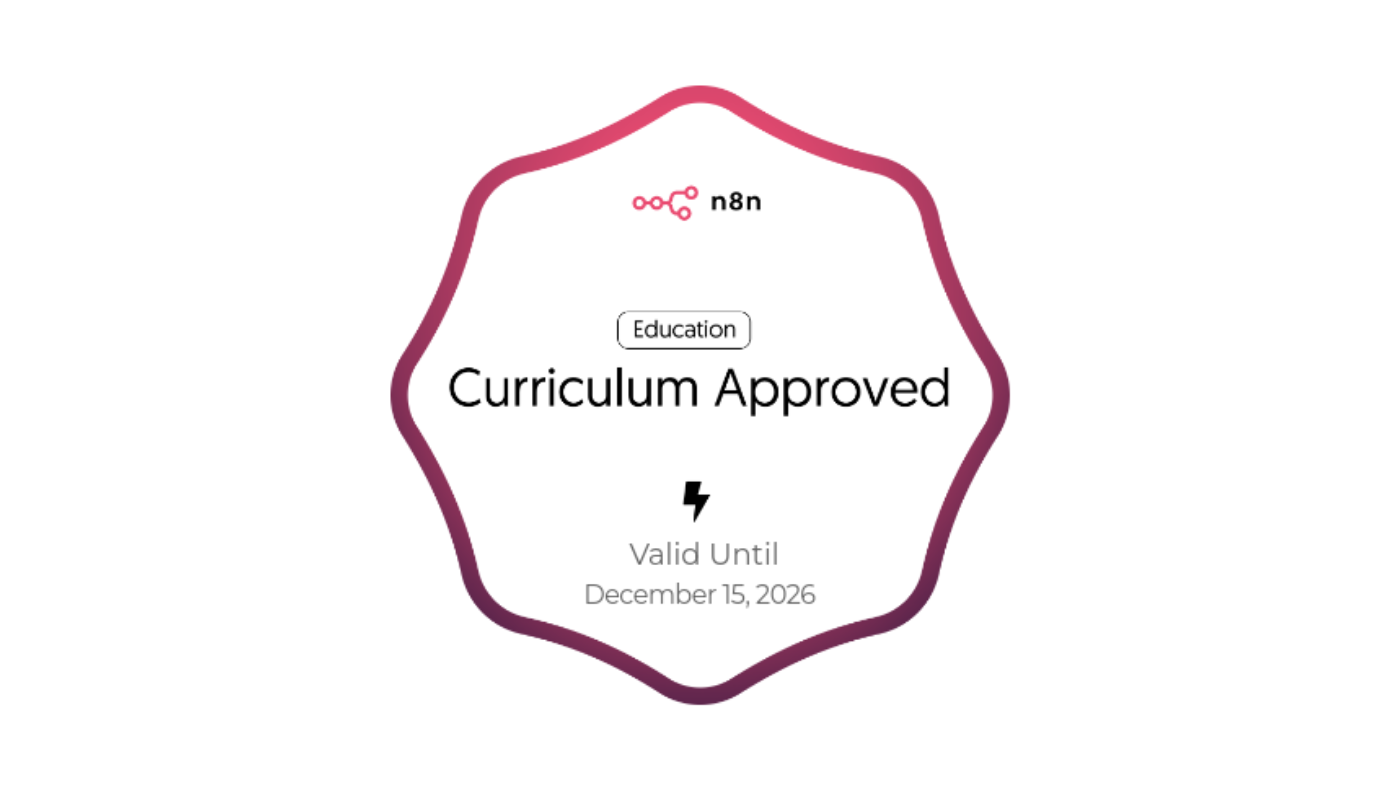 n8n Approved Curriculum n8n Approved Curriculum